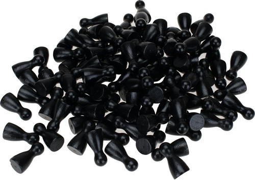100 halmakegel holz - 100, schwarz