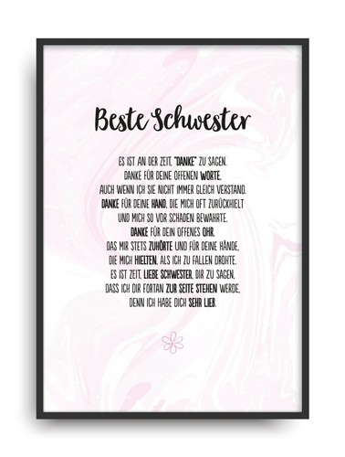 Geschenk bild beste schwester - geschenk,
