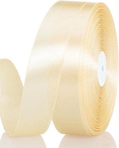Satinband beige breit - beige, mm