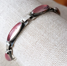 Armband Silber Georg Kramer Kramerschmuck Rosenquarz Vintage