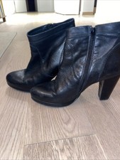 Lazamani Ankle Boots Schwarz Gr. 40 – Echtleder 