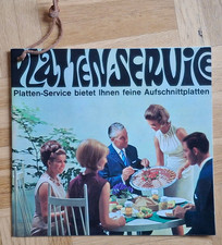 Alter Prospekt Platten-Service mit Bizerba Hochglanzprospekt von 1971