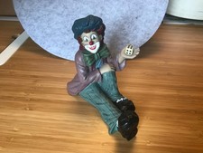 Gilde Clown mit Würfel - sitzend - ca. 14 cm