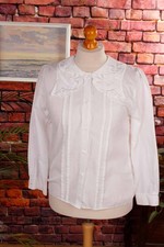 Vintage orig 80er Bluse weiß
