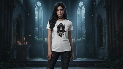 Gothic shirt damen schädel - gothic, t-shirt