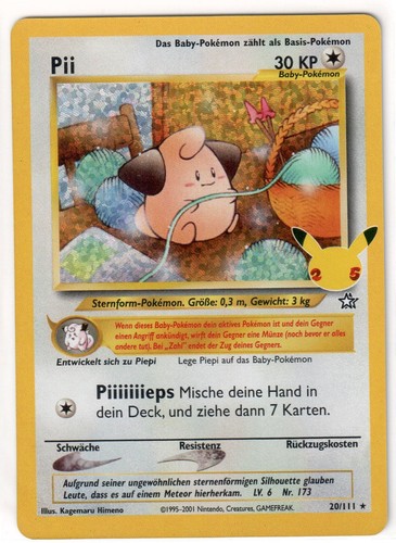 Pokémon karte pii - karte, 20/111