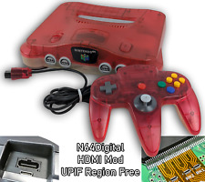 Nintendo 64 N64Digital Pixel FX PixelFX N64 HDMI RGB Shiny clear red Region Free