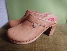 Berkemann orig. 70er Clogs Holzclogs High Heels Sabot Gr.38