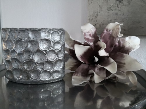 Keramik blumentopf silber - keramik, in