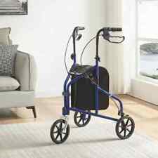 Rollator 3 Rad Gehwagen rollator Wohnungsrollator Dreirad Blau
