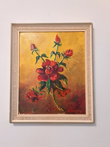 Vintage gemälde rosenmotiv - vintage,