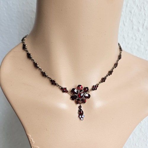 Vintage granatschmuck collier - vintage,