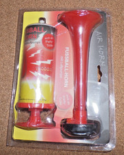 Druckluftfanfare / Fußball-Horn / Party-Tröte mit Luftpumpe