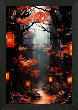 Anime landschaft gerahmtes - anime,