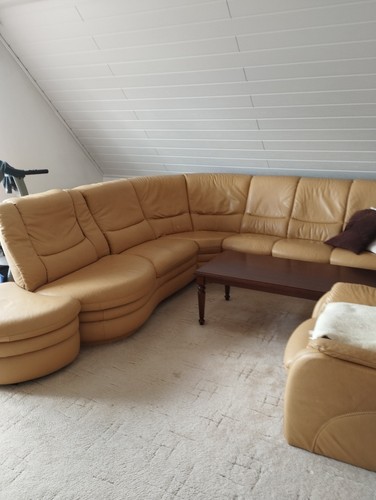 Ledercouchgarnitur