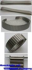 TITANUHRENARMBAND ZUGBAND FLEXBAND Uhrenanschluss 15 mm TITANUHRBAND TITANIUM