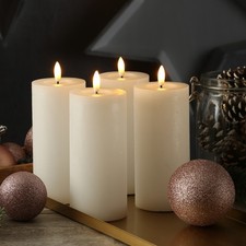 LED Kerzen LINA Rustik Optik