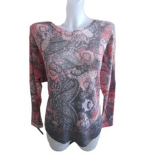 Schiffhauer Munich Pulli/Shirt 36 ( eher 40/42) Paisley mit Glitzersteinen Neu!
