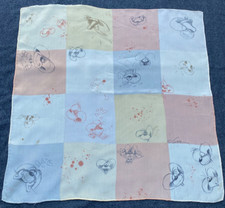 "DIDDL MAUS" % 100 SEIDENTUCH PASTELL GOLETZ ORIGINAL VINTAGE!! 53x53 cm