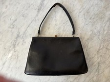 Vintage Damen-Handtasche – Leder- glatt,Oma Stil