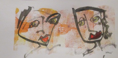 Zeichnung frauen portraits - zeichnung,