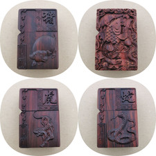 4 ZORRO  Feuerzeuge, Edelholz