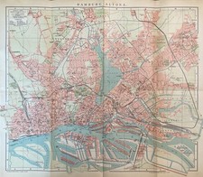 antike Landkarte Hamburg