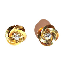 Diamant Ohrstecker GG 375 =9Kt Brillant 0,18 ct