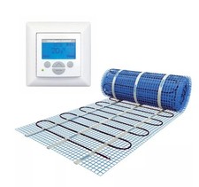 ZEWO Fußbodenheizung elektrisch 150 Watt 3 qm für Bad Fliesen mit Thermostat OVP