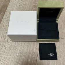 [Near Mint] Van Cleef & Arpels echte Ohrringe leer Schmuckkästchen grün Wildl...