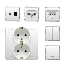 Kontakt Simon Basic WEIẞ Steckdosen Netzwerk R-TV SAT Schalter Taster Rahmen LED