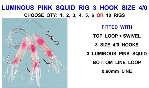 Lumi pink squid rig - pink,