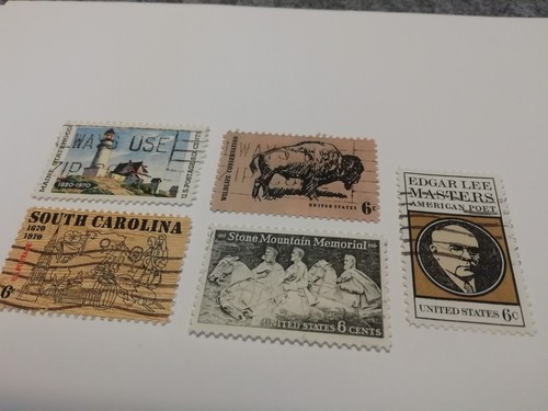 Fünf briefmarken usa 1970 - usa,
