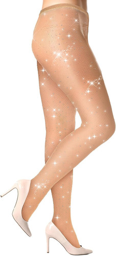 Netzstrumpfhose mit strass - netzstrumpfhose,