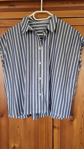 Opus damen bluse blau weiß - bluse,