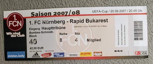 Eintrittskarte uefa pokal - eintrittskarte, 1