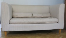 Lambert Canape Metamorphose, Zweisitzer, Beige/ Weiß gestreift, Länge  155cm