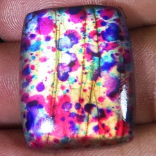 Super Mehrfarbig Labradorite Kissen Form Edelstein 42.55 Karat (21x26x7 MM) AD29