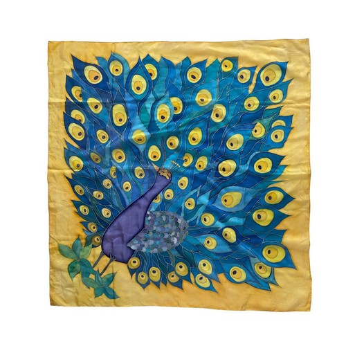 Hand painted pure silk scarf - hand,