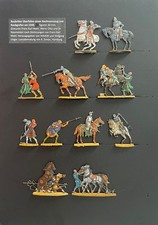 21 Zinnfiguren Raubritter überfallen Kaufmannszug 30mm Luxusbemalung Wimor Mohr