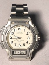 Casio 2315 AQ-150W Illuminator Watch Men 39mm White Dial Backlight