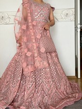 Afghanisches Hochzeitskleid Perlen Strass Handarbeit Gr L mit Schal u Handtasche