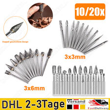 10/20tlg Frässtift Hartmetallfräser Wolframcarabid Fräser HM Schaftfräser Neu