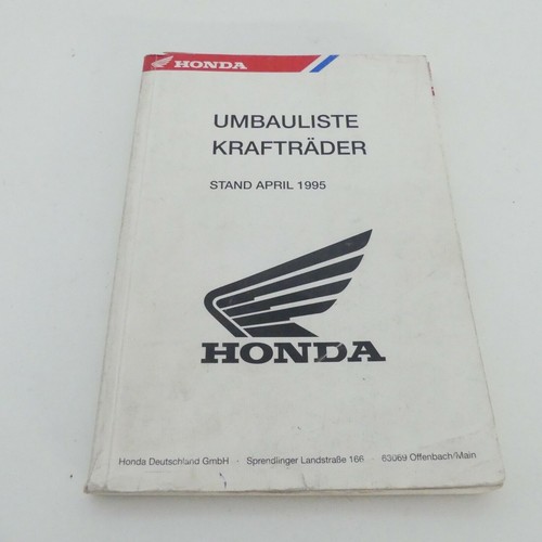Honda umbauliste krafträder - honda,