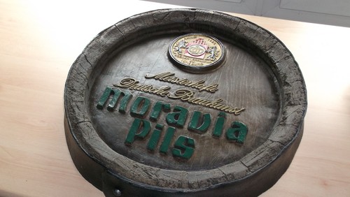 Brauerei werbeschild fassboden - brauerei,