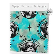 50cm Schwarz Shihtzu Hund