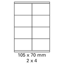 100 Bogen Etiketten weiß 105