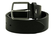 LACOSTE Grained Leather Belt
