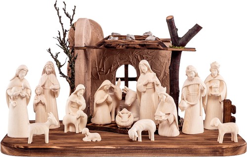 Set weihnachtskrippe holz - set, in