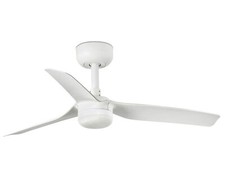 LED Deckenventilator mit Fernbedienung Mini Punt 90cm Weiß DC Lüfter Leise